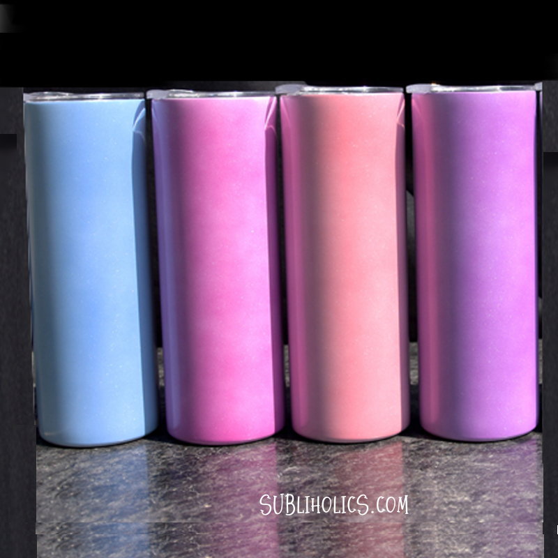 Colour Change UV to Glow in the Dark Sublimation Tumblers - 20 oz Straight Skinny